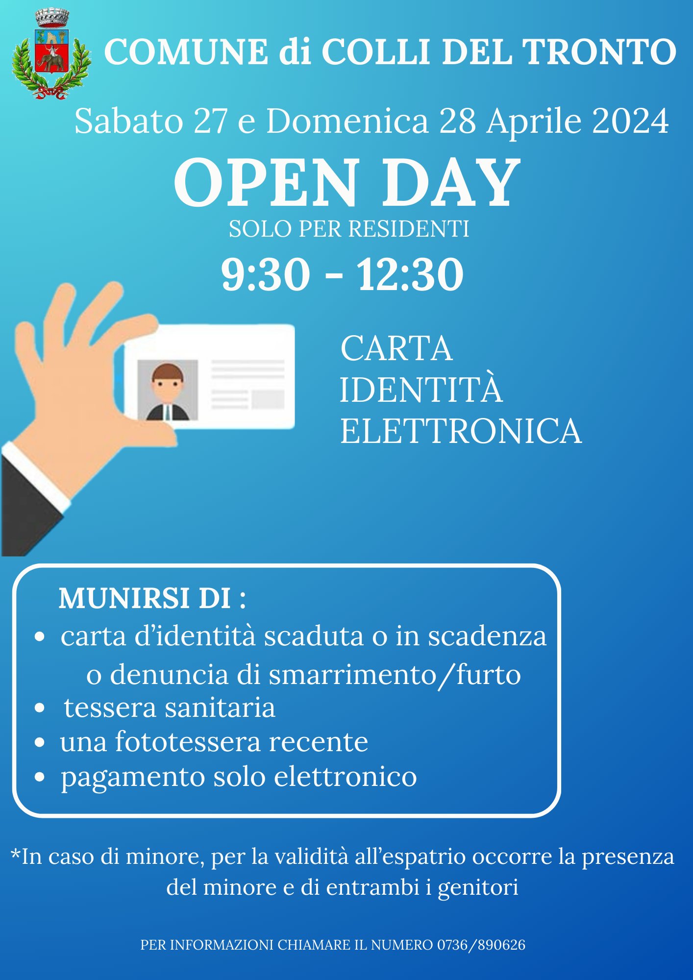 Open day rilascio carta di identità elettronica